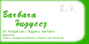 barbara hugyecz business card
